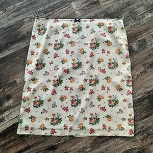 Dolce and Gabbana Floral Y2K Slip Skirt 42